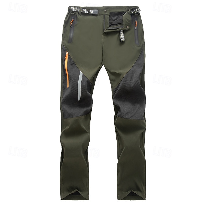 Men's Hiking Pants Trousers Patchwork Summer Spring Autumn / Fall Outdoor Tailored Fit Waterproof Windproof Zipper Pocket Comfortable Bottoms Full Length Elastic Waist Zipper Pocket Dark Grey Black 2026 - $35.99 –P5