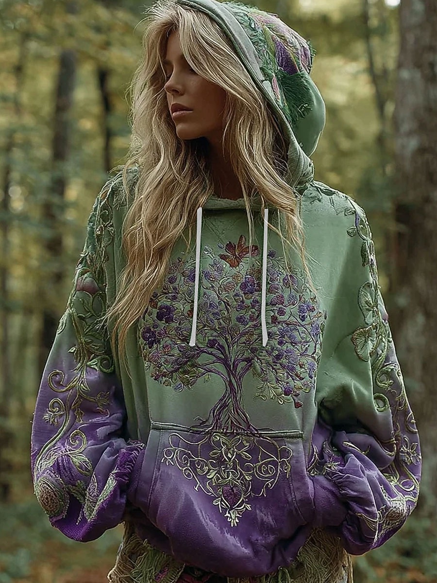 Femmes Sweat à capuche Graphique Tribal Occasionnel manche longue À capuche Hauts Réguliers Tenue de soirée Rue Tenue Quotidienne Bleu Violet Vert Printemps Automne Hiver de 2025 ? $27.99 –P1