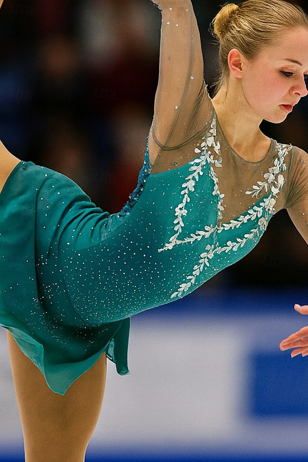 Vestido de patinaje artístico Mujer Chica Patinaje Sobre Hielo Vestidos Verde Espalda Abierta Costura asimétrica Malla Alta elasticidad Entrenamiento Competición Ropa de Patinaje Clásico Cristal 2026 - $268.19 –P6