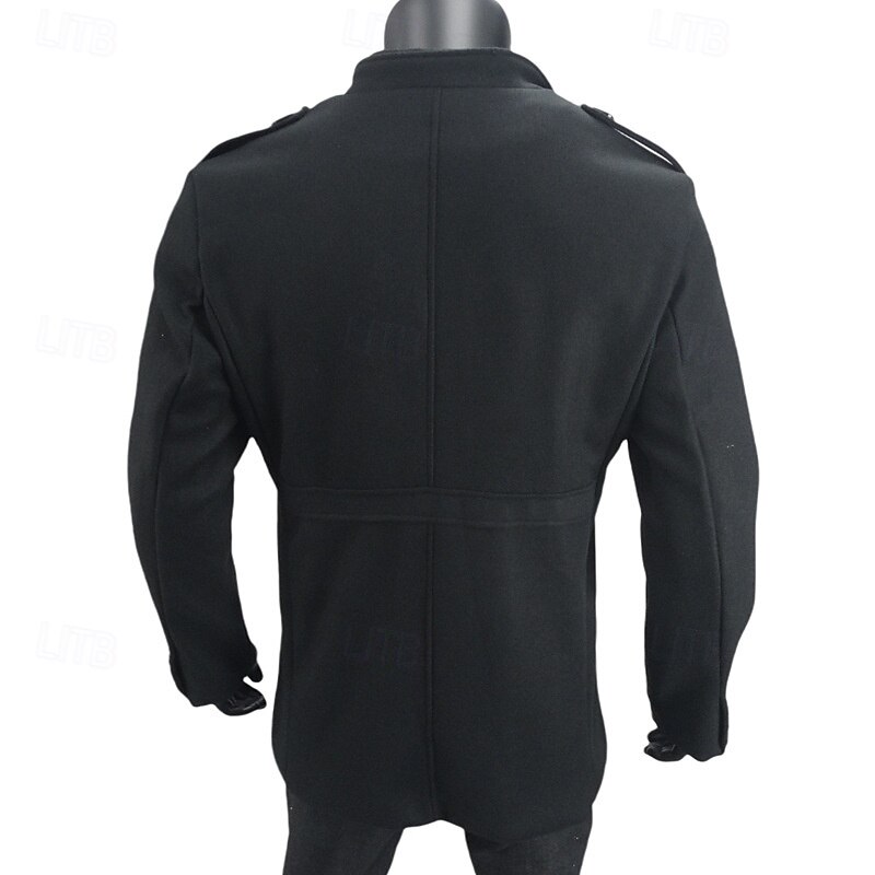Per uomo Cappotto da marinaio Trench Vacanza Quotidiano Autunno Inverno Poliestere Antivento Capispalla Abbigliamento Moda Classico Semplice Tasca Collo alla coreana Monopetto del 2025 a $48.99 –P6