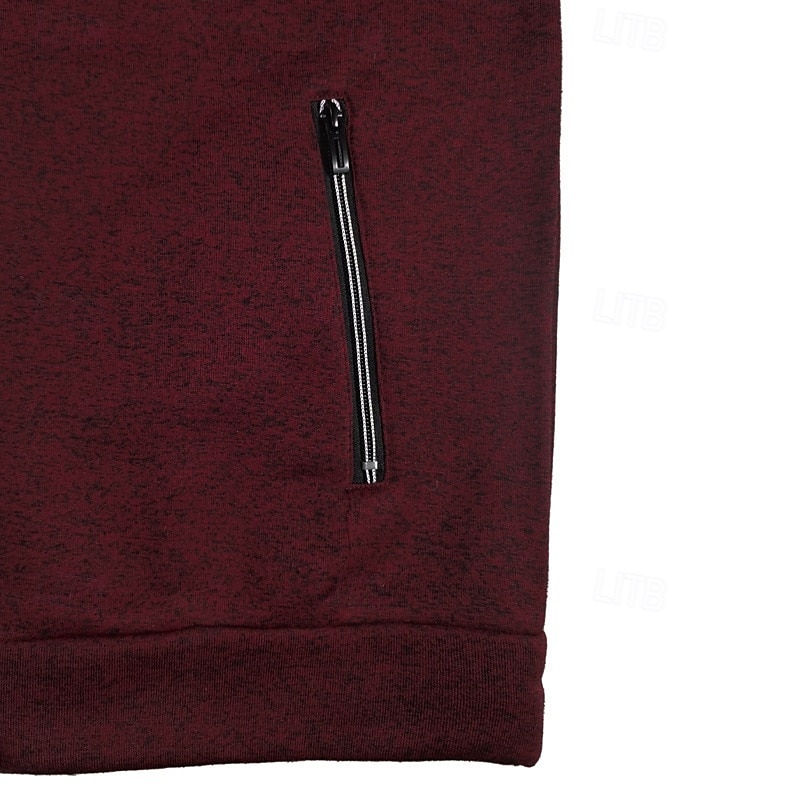 Hombre Sudadera Sudadera de polar Sudadera con cremallera completa Verde Ejército Burdeos Gris Claro Gris Oscuro Cuello Mao Plano Cremallera Deporte Casual Diario Ropa de calle Fresco Ropa deportiva 2025 - $27.99 –P8