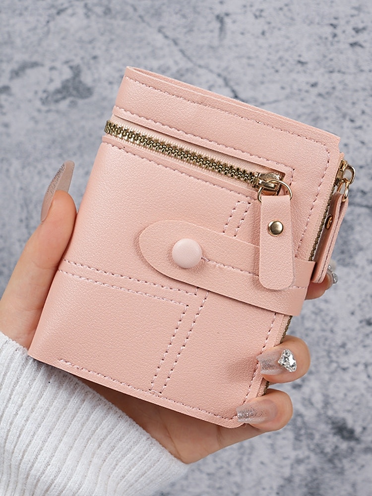 Women's Small Bifold Wallet with Zipper Coin Pocket – Faux Leather Card Holder Purse for Ladies, Teens and Girls – Compact Stylish Accessory for Everyday Use and Travel 2026 - $11.99 –P1