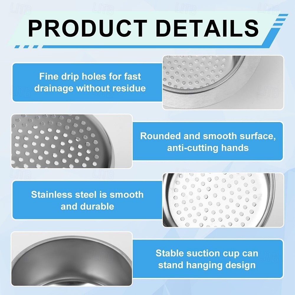 Lot de 3 paniers de vidange en acier inoxydable en forme de cygne pour évier de cuisine, filtre de vidange rapide, passoire suspendue multifonctionnelle pour fruits, légumes et déchets alimentaires de 2026 ? $19.99 –P4