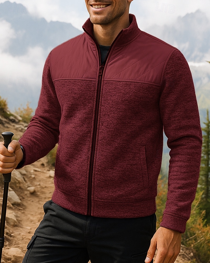 Муж. Куртка для туризма и прогулок Спортивная куртка На открытом воздухе Термальные Походная одежда Походная одежда Зима Осень Верхняя часть Походы / туризм / спелеология Бег Пэчворк 2026 - $19.99 –P4