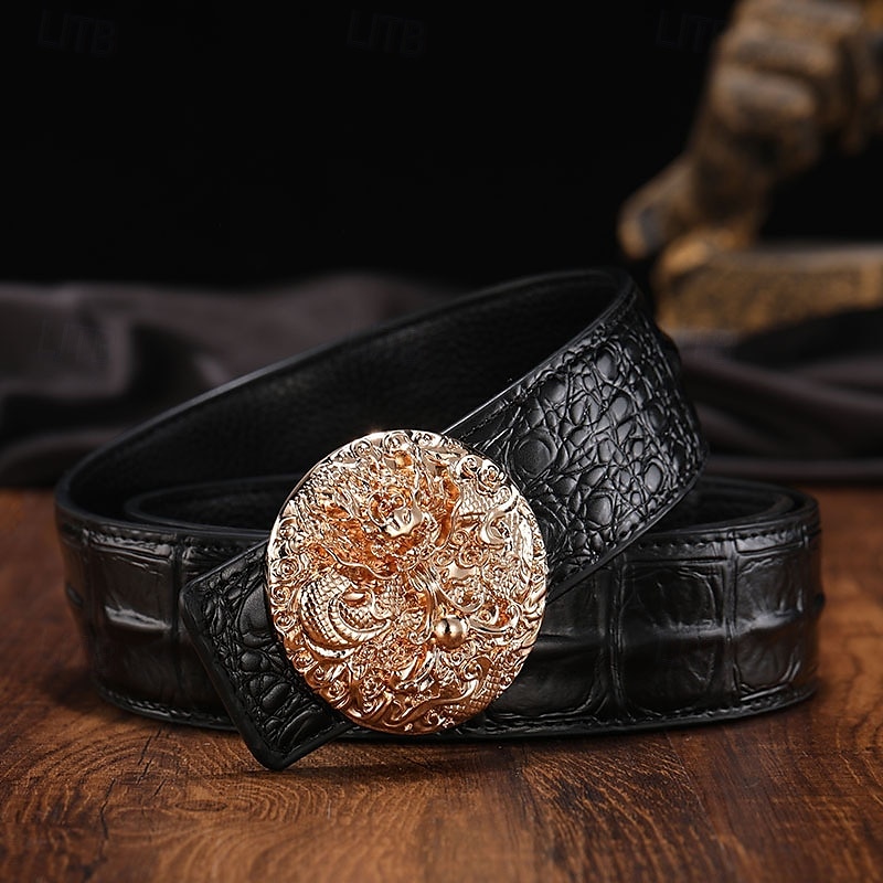 Муж. ремень Автоматическая пряжка Быстрый выпуск Кожа PU Сплав Прочный Регулируется Дракон Серебряный Золотой на открытом воздухе Повседневные Пояс на талию 2026 - $10.99 –P2