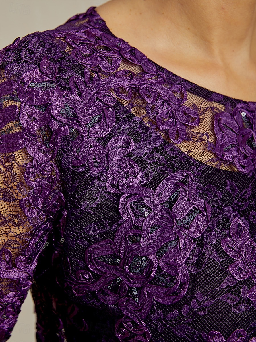veste blazer femme dentelle brodée paillettes ouvert devant élégant floral formel anniversaire fête mariage invité ouvert devant court col rond coupe régulière manches 3/4 vêtements d'extérieur de 2025 ? $59.99 –P4