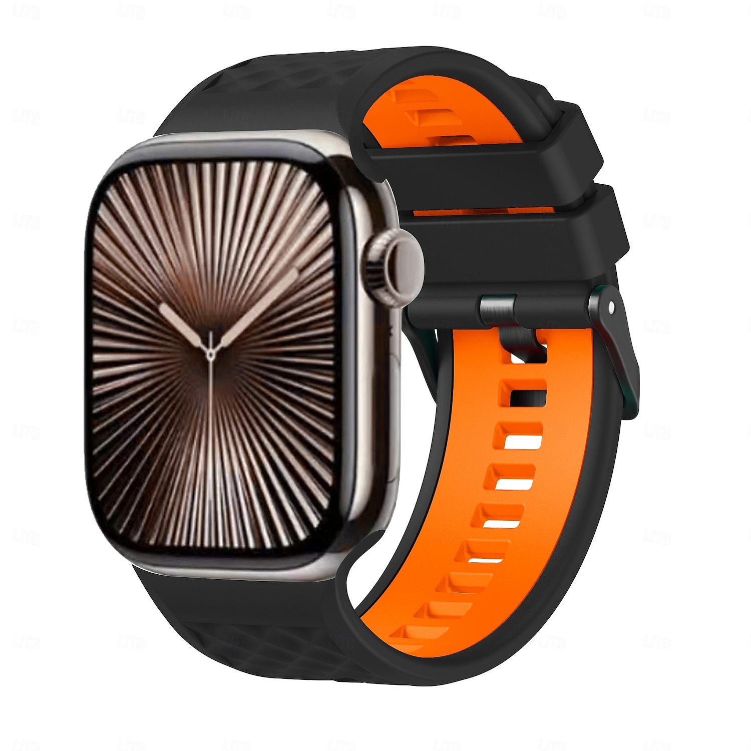 Sportovní řemínek kompatibilní s Apple Watch 42 mm 44 mm 45 mm 49 mm odolný kovový řemínek s nastavitelnou kovovou sponou a silikonovým řemínkem pro iWatch Ultra 2 Series 9 8 7 SE 6 5 4 2025 - $15.99 –P7