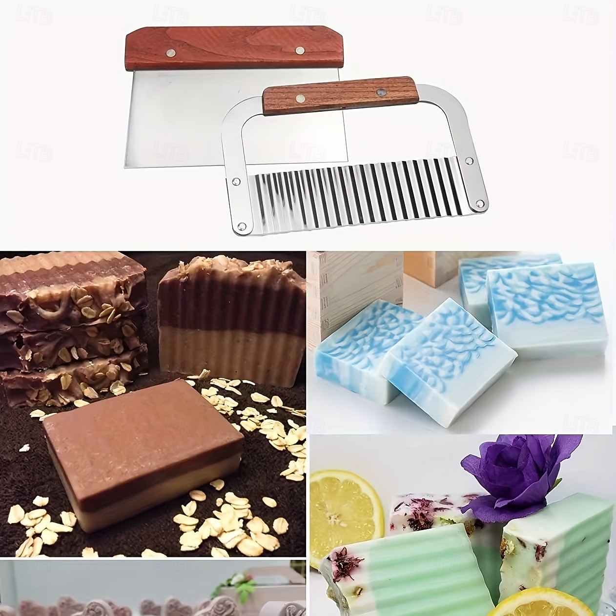 Silicone Soap Molds for Soap Making Kit Soap Making Supplies with Soap Cutters, Wooden Box, Wavy and Straight Scraper 2025 - $29.99 –P5
