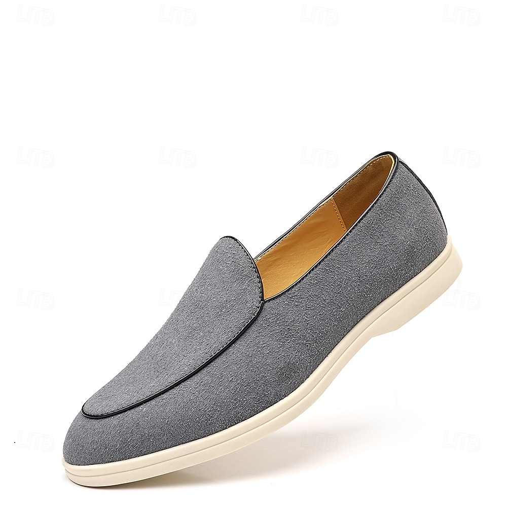 Mocasines sin cordones de ante color tostado para hombre: zapatos casuales livianos para uso diario en la oficina, para ir al trabajo y para el fin de semana. 2025 - $34.99 –P3