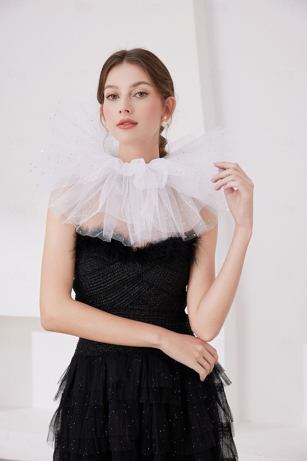 Rococo Victorienne Renaissance Col à volants en tulle Cirque Clown Déguisement Unisexe Halloween Carnaval Performance LARP Foire de la Renaissance Adultes Collier Toutes saisons de 2025 ? $14.49 –P1