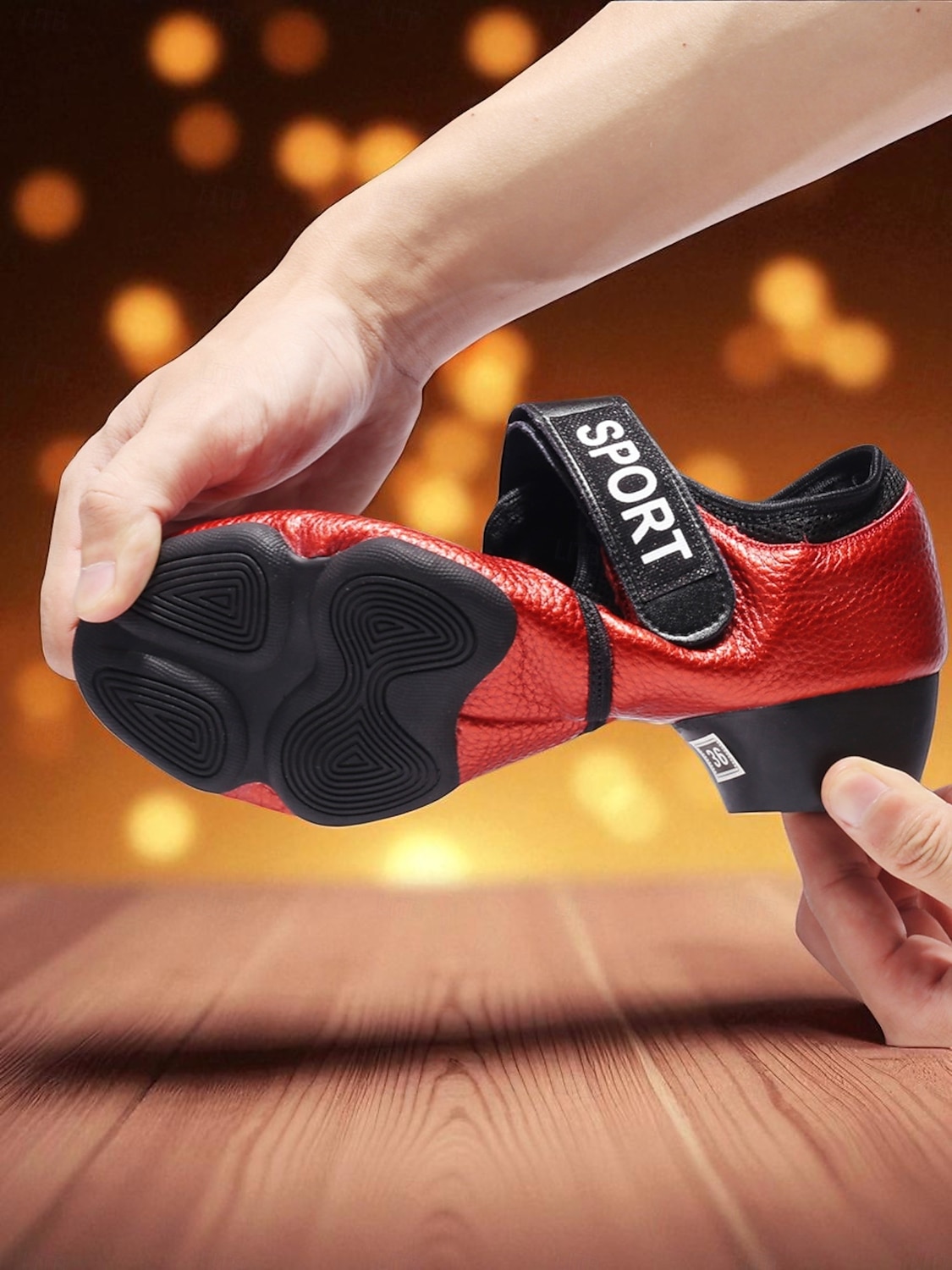 Sapatos de dança jazz femininos com sola dividida vermelha e preta - tênis de performance confortáveis e antiderrapantes para prática de dança latina, moderna e de salão de 2025 por $46.99 –P2