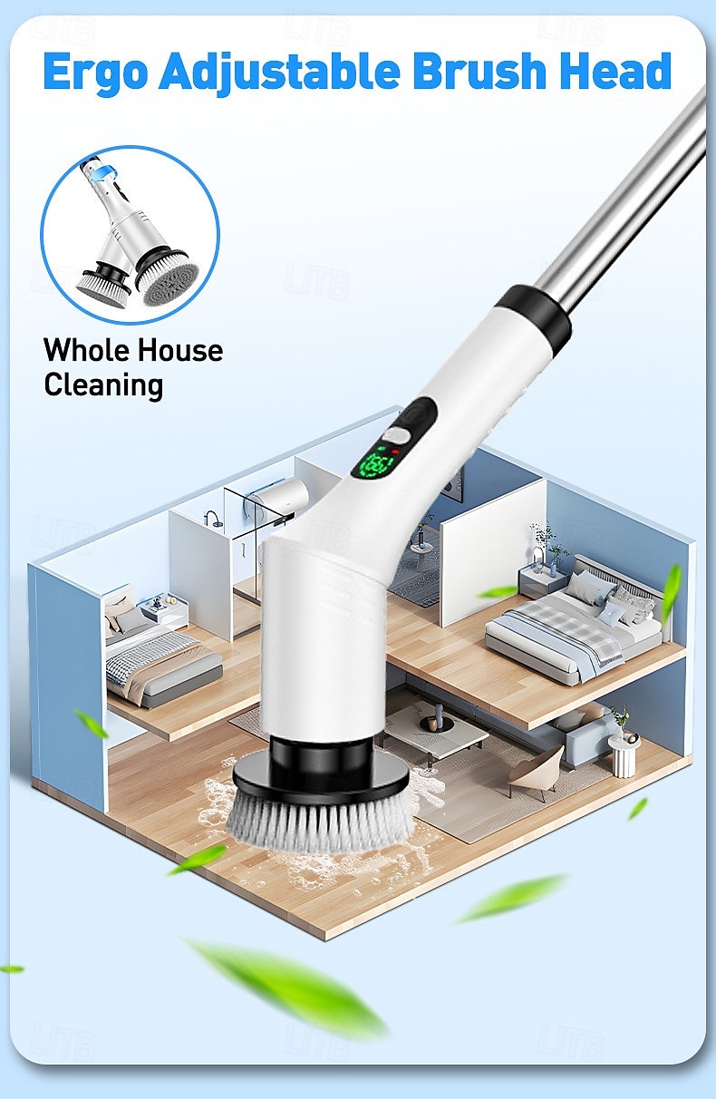 7 in 1 Multi-functional Digital Electric Cleaning Brush Rotatable and Extensible Wireless Handheld Brush for Bathing and Kitchen Use 2025 - $41.99 –P5