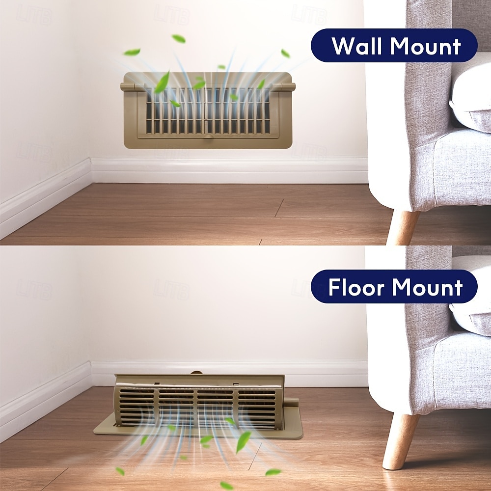 Heavy-Duty 4" x 10" Floor Vents Registers - Walkable Premium Finish Sidewall Floor Register with Easy Adjust Air Supply Lever for Home, Office or Ceiling Installation - Durable and Sturdy Design 2026 - $30.99 –P12