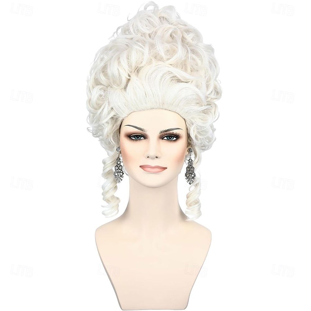 parrucca biondo platino per donna, costume in stile coloniale del XVIII secolo, parrucche bionde a nido d'ape adatte a regine rinascimentali, cosplay, feste di Halloween del 2026 a $23.99 –P3