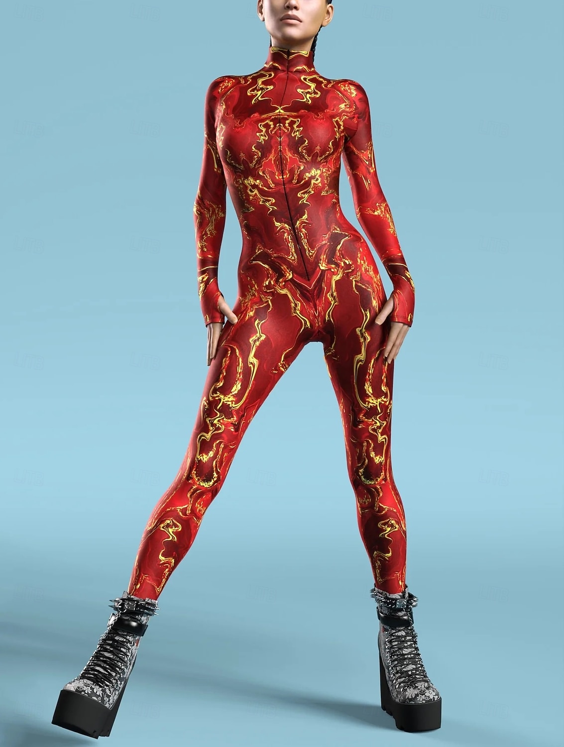Mønstrede Zentai-drakter Cosplay kostyme Kroppsdrakt Printer Karnevalskostyme heldekkende drakter Herre Dame Gutt Sexy kostyme Halloween Kostyme til Ytelse Fest Maskerade Barne Voksne 2025 - $29.99 –P4