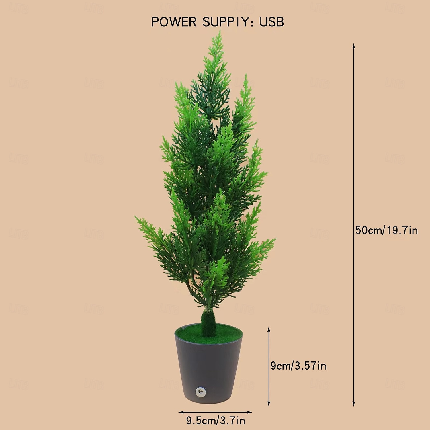 LED dekorativní stolní lampa, novinka, umělé rostliny, bonsaje, záře, roztomilé noční světlo do ložnice, kanceláře, obývacího pokoje, třpytivé noční lampičky s USB napájením pro přátele 2026 - $20.99 –P4