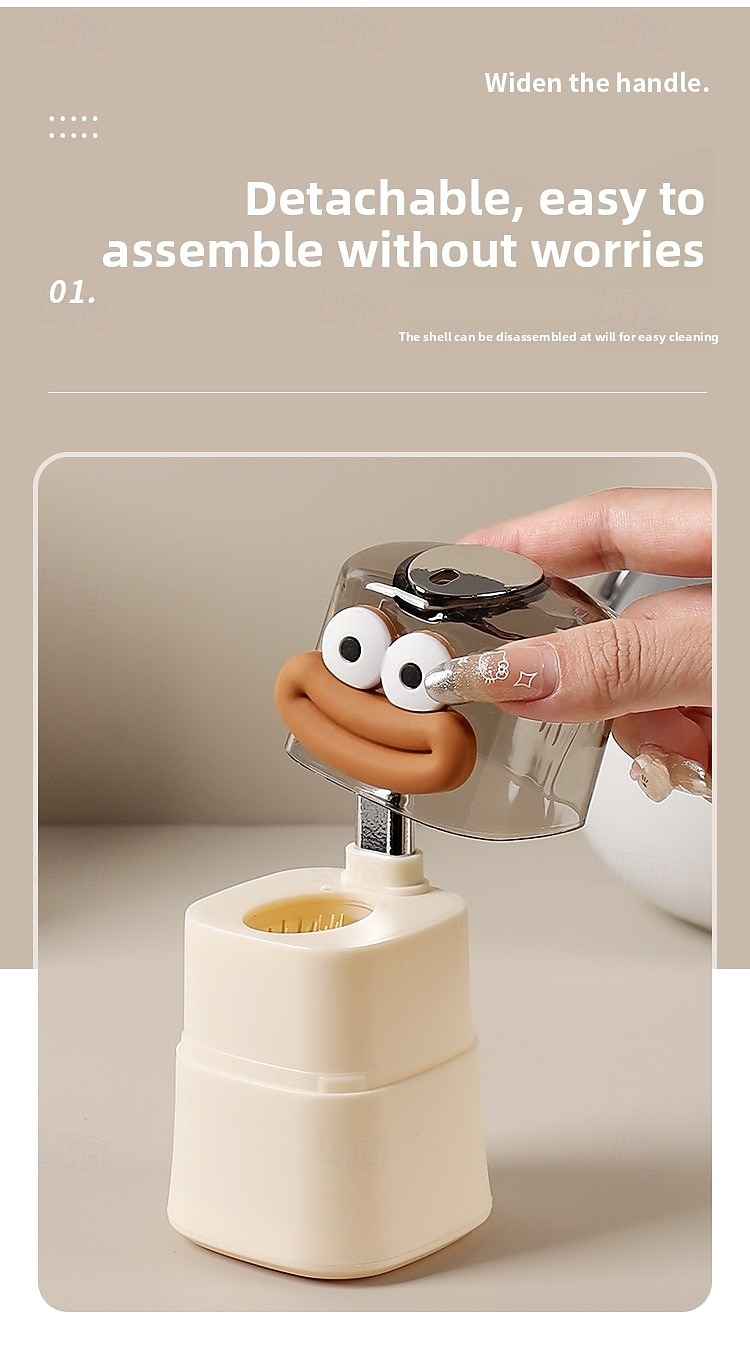 distributore automatico di stuzzicadenti a comparsa, design creativo a pulsante con simpatici adesivi a forma di cartone animato, ideale per l'uso in cucina e sul tavolo da pranzo del 2025 a $7.99 –P5