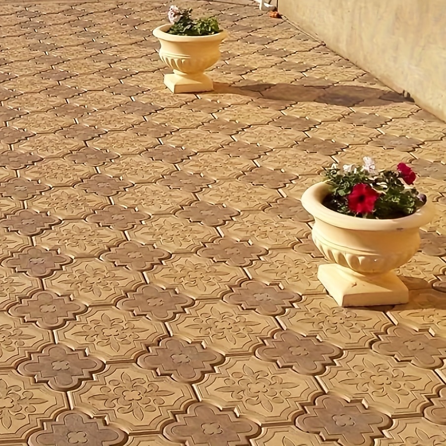 2 красивых пластиковых формы для большой бетонной плитки, бетонная форма для цемента, пластиковая форма для кирпича, бетонная форма для каменной плитки, для создания больших и маленьких замковых 2025 - $26.99 –P7