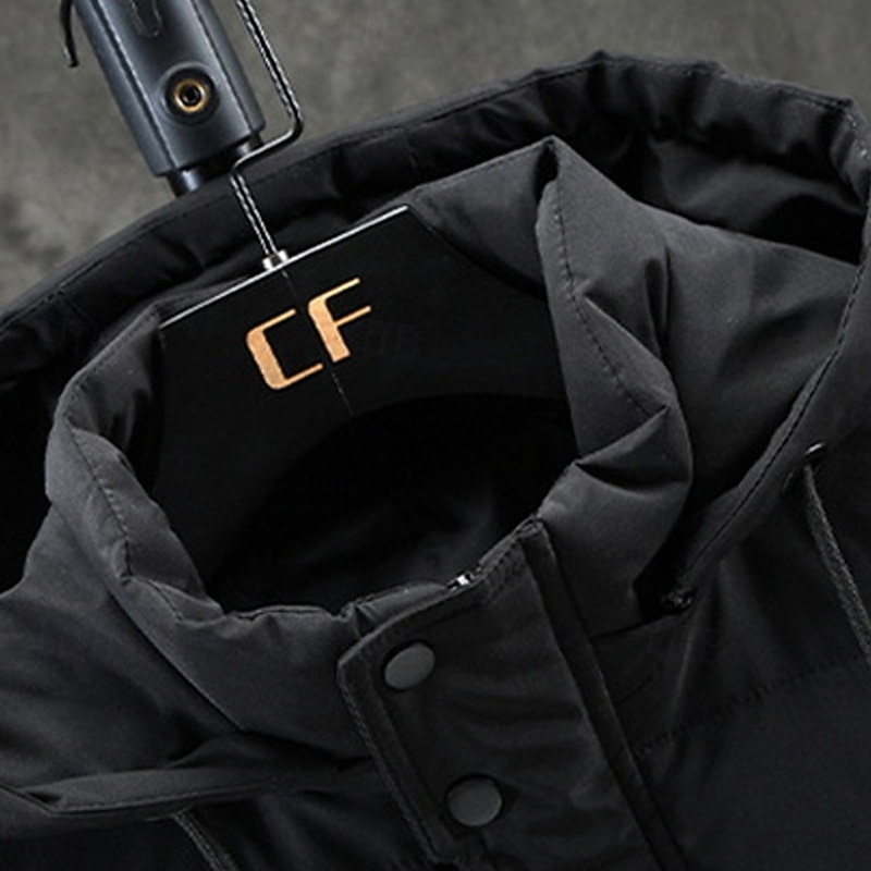 Pánské Puffer Vesta Kamizelka Vesta Dovolená Denní Rande Módní Na běžné nošení Zima Kapsy Polyester Zahřívací Pohodlné Pevná barva Kamuflážní barva Zip Kapuce Běžný Černá Tmavě šedá Béžová Šedá Vesta 2025 - $41.99 –P5