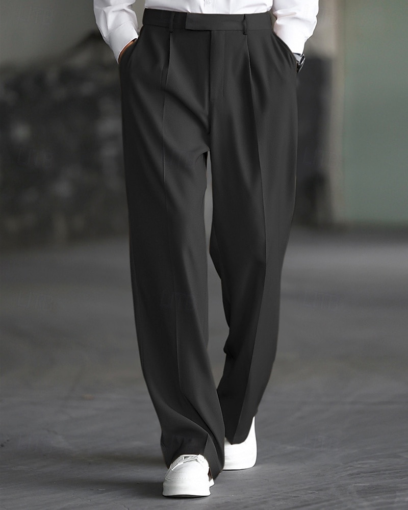 Per uomo Pantaloni Eleganti Pantaloni Chinos Tasca Elastico in vita Semplice Comodità Formale Feste Lavoro Moda Stile Classico Nero Cachi Micro-elastico del 2025 a $29.99 –P3