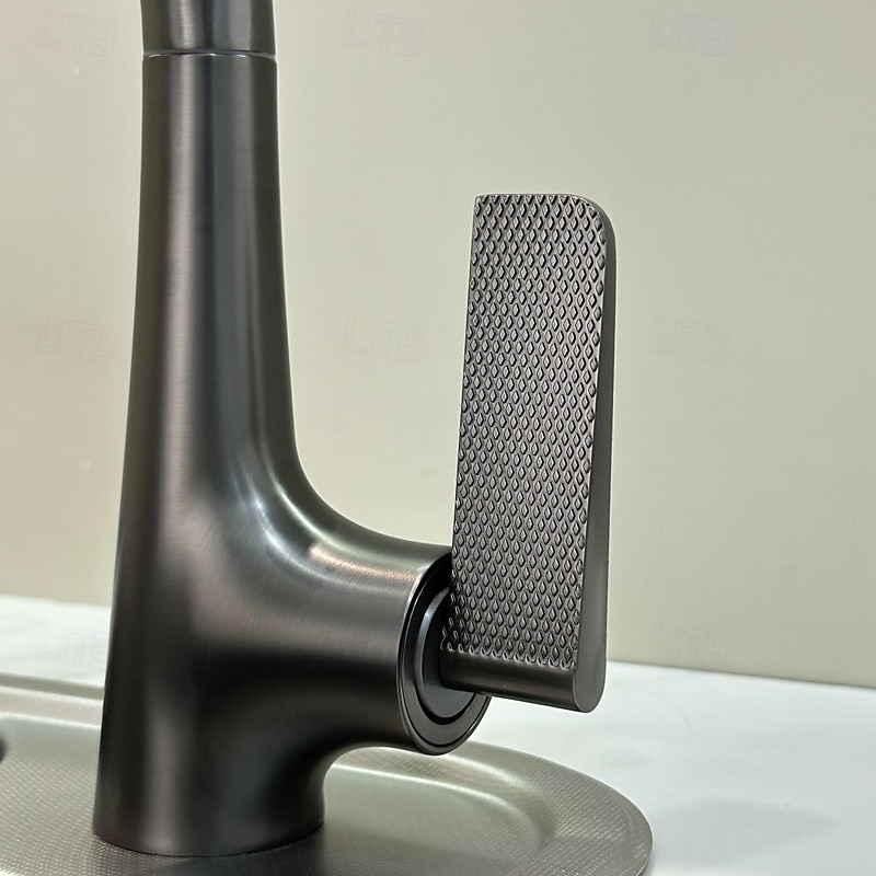Robinet de cuisine - Poignée unique à un trou Électroplaqué / Finitions peintes Extractible / Rétractable / Bec Standard Ensemble central Moderne Contemporain Kitchen Taps de 2025 ? $145.99 –P5