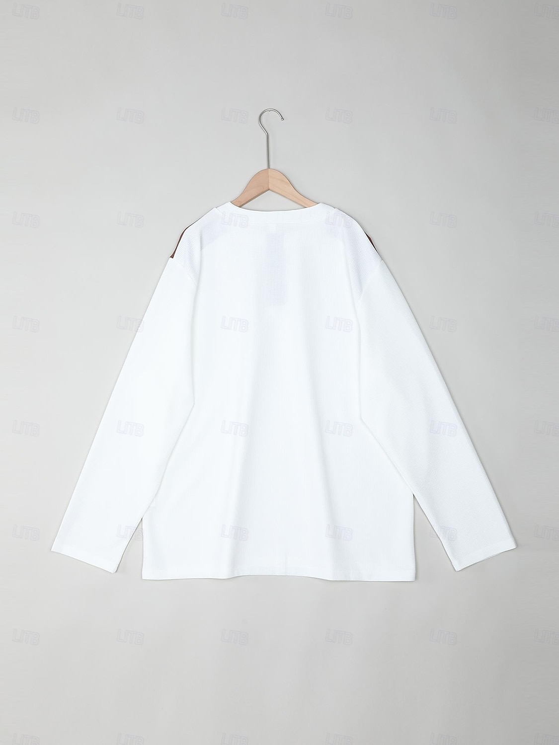 Herren Waffel-Henley-Hemd T-Shirt Langarm Henley Herbst Frühling & Herbst Farbblock Mode Designer Basic Patchwork Urlaub Straße Lässig Schwarz Weiß Burgunderrot Top T-Shirt für Herren 2025 - $20.99 –P9