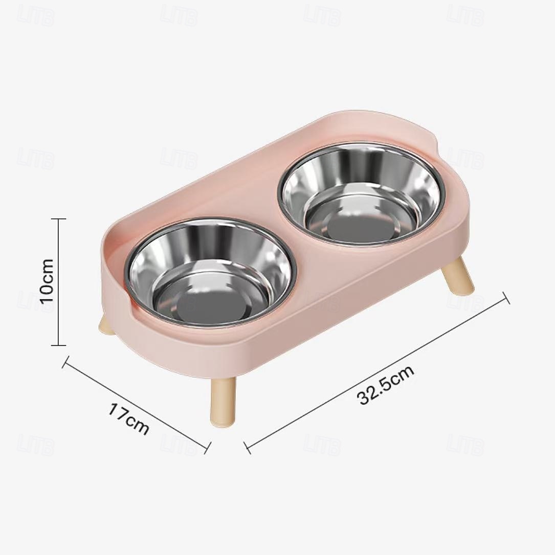 stazione di alimentazione rialzata per animali domestici con doppie ciotole, ciotola alta per acqua e cibo, acciaio inossidabile, vari colori per gatti e cani del 2026 a $23.99 –P6