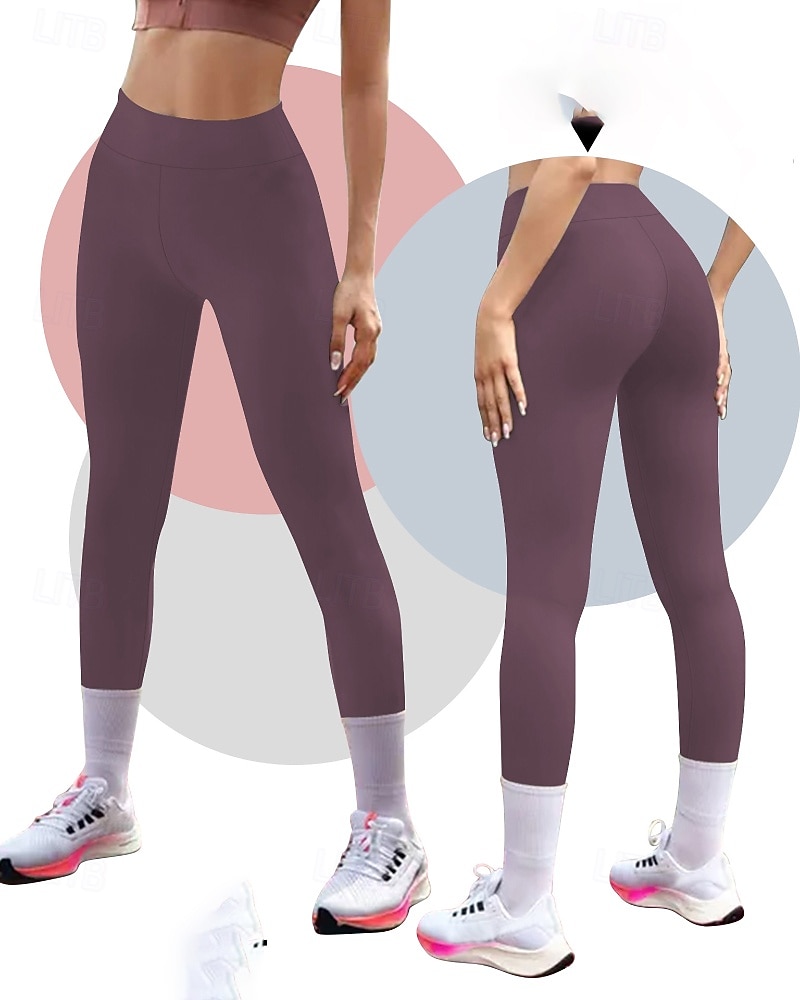 Pentru femei Pantaloni Jambiere Șic Stradă Casual Lungime totală Natural Simplu Talie elastică Comfortabil Stradă Concediu Sfârșit de săptămână Roșu Claret Negru Alb Roz Toamnă Fit regulat 2025 - $14.99 –P17