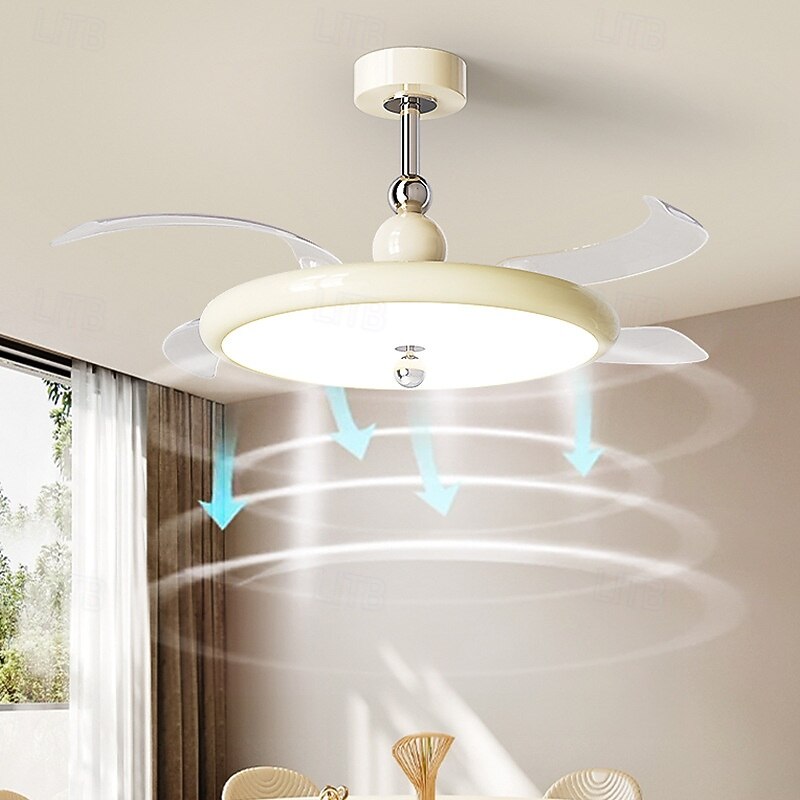 Ventilateur de plafond avec lumières 106 cm LED à intensité variable 3 couleurs 6 vitesses minuterie pales réversibles avec télécommande, ventilateur de plafond domestique lustre, ventilateur de de 2025 ? $568.79 –P5