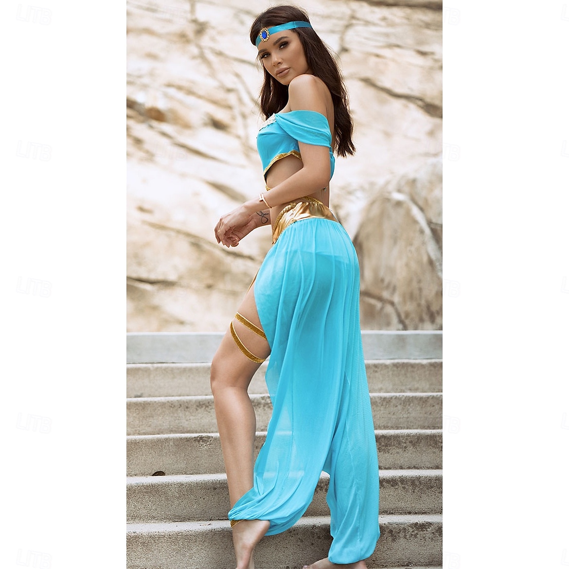 Duhul și lampa magică Prințesă Jasmine Costum de petrecere tematică Costume de dans Cosplay for Pentru femei Adulți Halloween Carnaval Performanță Petrecere Mascaradă 2026 - $48.99 –P3