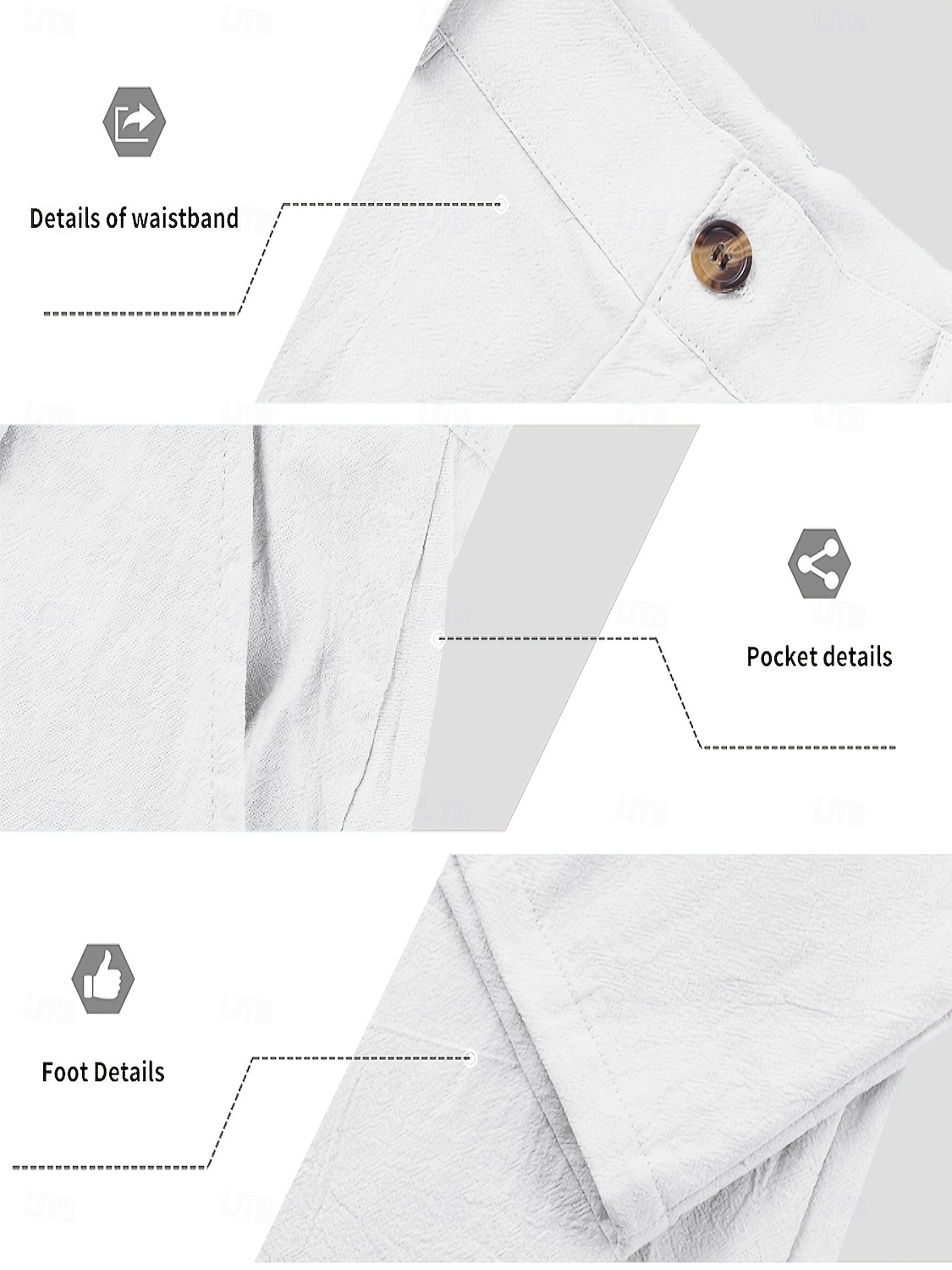 Men's Dress Pants Linen Pants Trousers Summer Pants Front Pocket Straight Leg Plain Comfort Breathable Full Length Outdoor Business Daily Vacation Fashion Black White Inelastic 2026 - $29.99 –P6