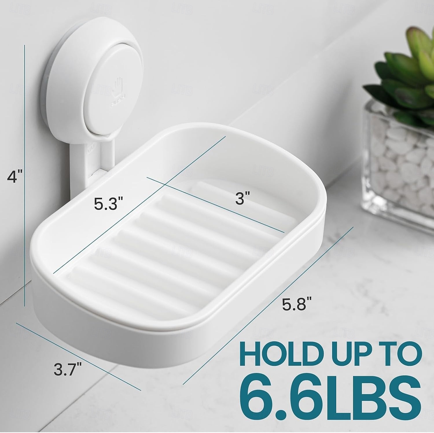 Dvouvrstvý držák mýdla s přísavkou Taili, silný držák houbičky do sprchy, koupelny, vany a kuchyňského dřezu, bez vrtání, odnímatelný 2026 - $13.25 –P1