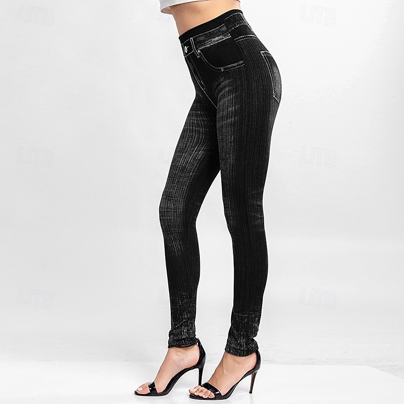 Per donna Pantaloni Eleganti Leggings Leggings comodi Streetwear Casual Lunghezza intera Naturale Semplice Tasca Confortevole Streetwear Abbigliamento quotidiano Weekend Grigio Nero Rosso Blu Autunno del 2026 a $13.99 –P10