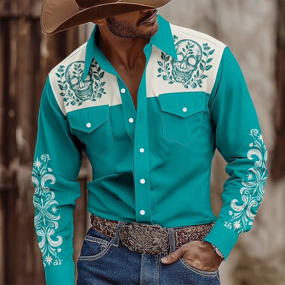 Marlboro Classic Camicia M Uomo Vintage 80s Casual Western Quadri Cowboy __B3 - Foto 2