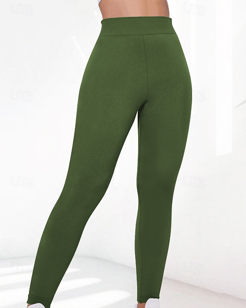 Pentru femei Pantaloni Jambiere Șic Stradă Casual Lungime totală Natural Simplu Talie elastică Comfortabil Stradă Concediu Sfârșit de săptămână Roșu Claret Negru Alb Roz Toamnă Fit regulat 2025 - $14.99 –P8