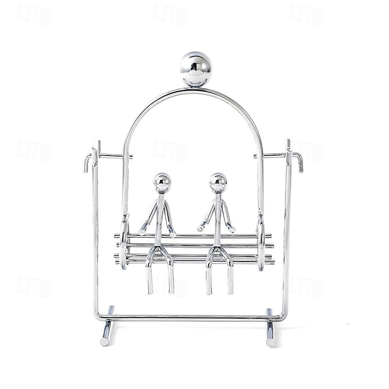 Stalowa rzeźba równoważąca, zabawka do balansowania, sztuka kinetyczna, zabawka do balansowania, nauka dekompresyjna, psychologia, dekoracja biura domowego, zabawka na biurko 2026 - $11.27 –P9