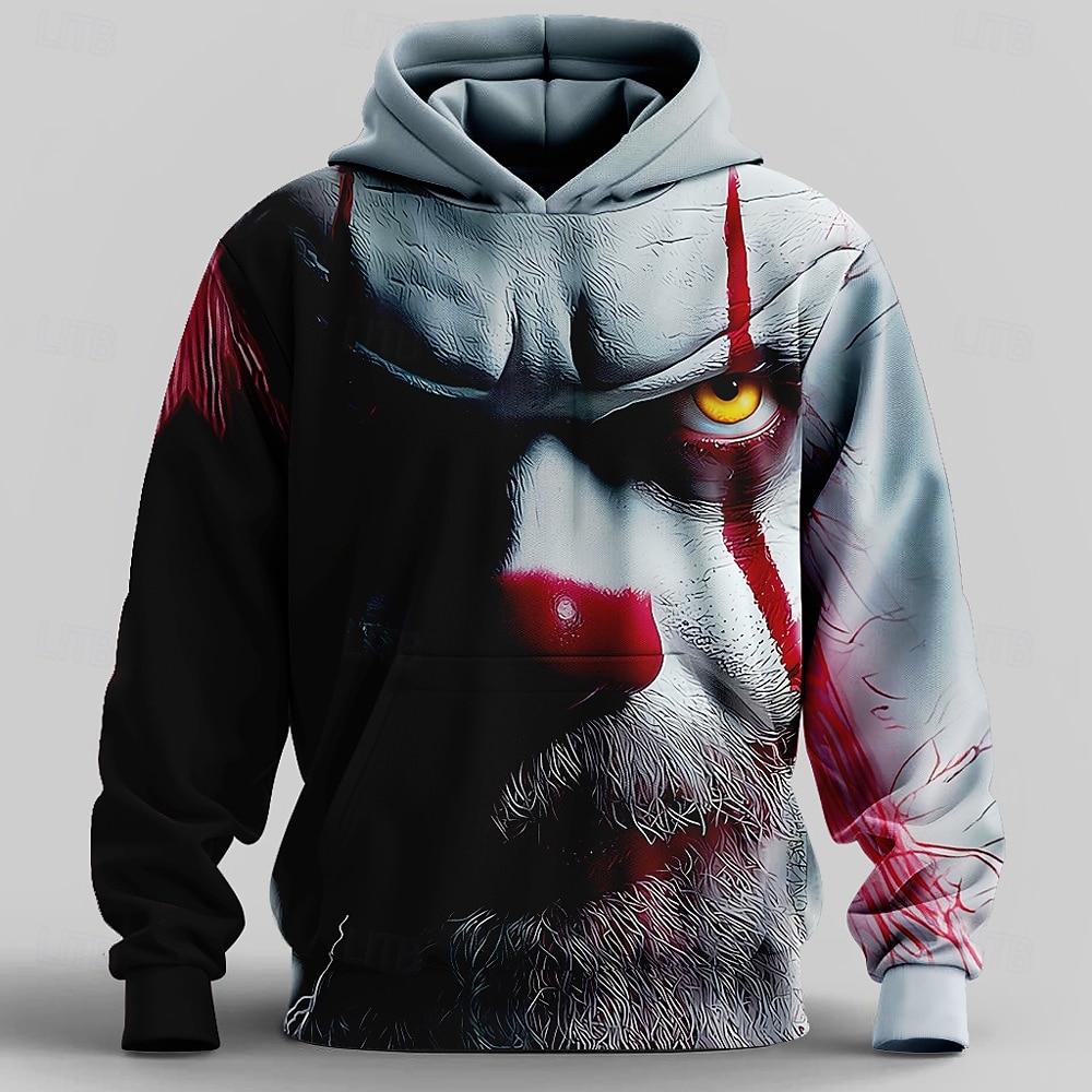 Ανδρικά Τζόκερ 3D Φούτερ με Κουκούλα Πουλόβερ Πανκ Εξωγκωμένος Γκόθικ Καθημερινό Μακρυμάνικο Στρογγυλή Ψηλή Λαιμόκοψη Με Κουκούλα Κλαμπ Streetwear Ρουμπίνι Γκρίζο Κορδόνι Φθινόπωρο Χειμώνας Σχεδιαστής 2026 - $33.99 –P2