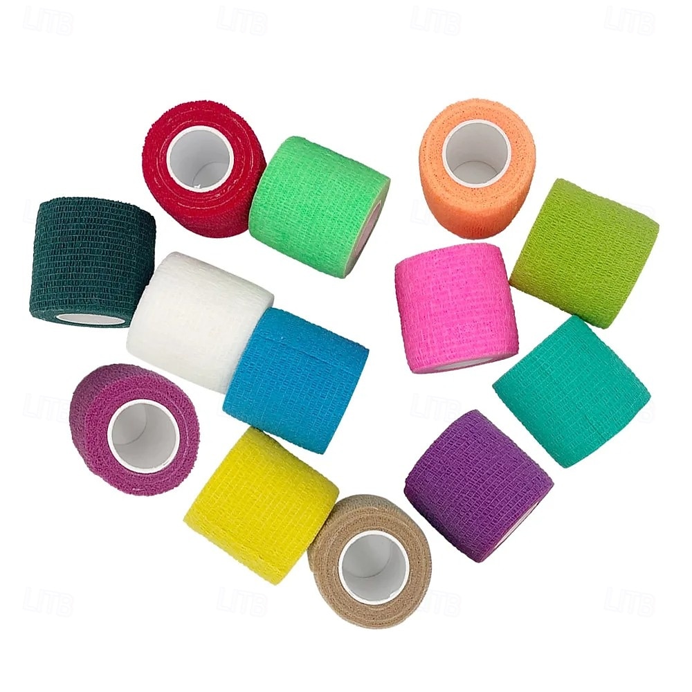 fasce elastiche sportive autoadesive colorate, fasce di supporto flessibili per ginocchia, dita, caviglie, polsi, spalle e articolazioni, protezione muscolare e prevenzione degli infortuni del 2025 a $3.49 –P3