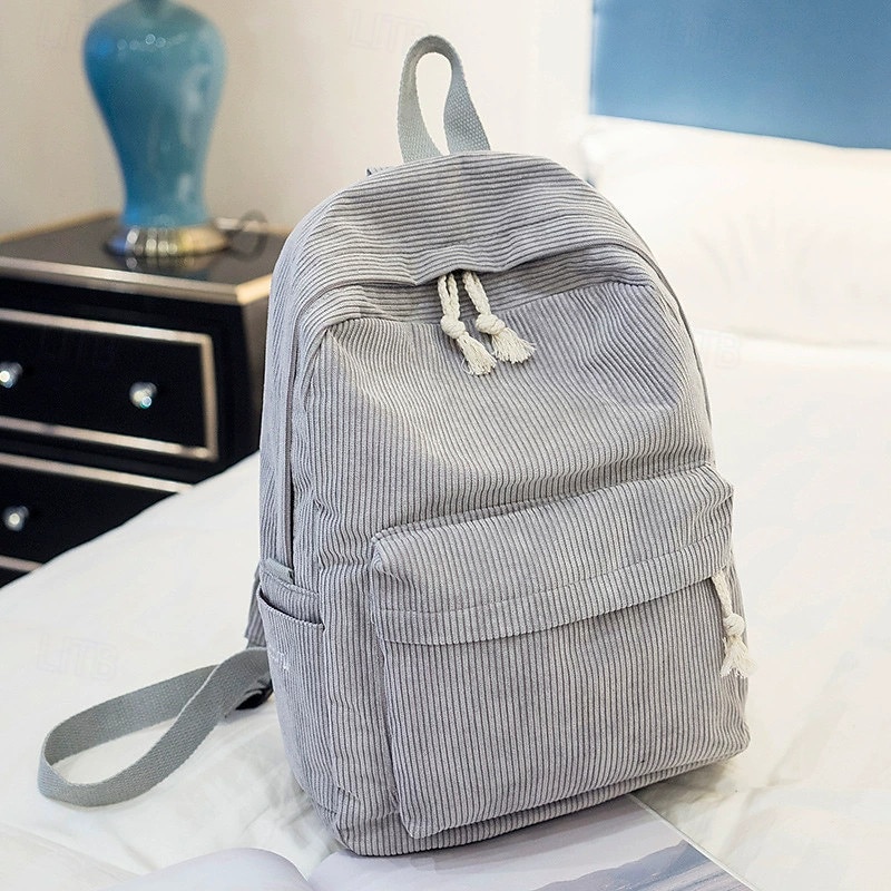 Sac à dos d'école pour adolescents, grand sac à dos en velours côtelé, léger, pour ordinateur portable 17 pouces, pour filles et garçons, décontracté, pour le lycée de 2026 ? $35.99 –P5