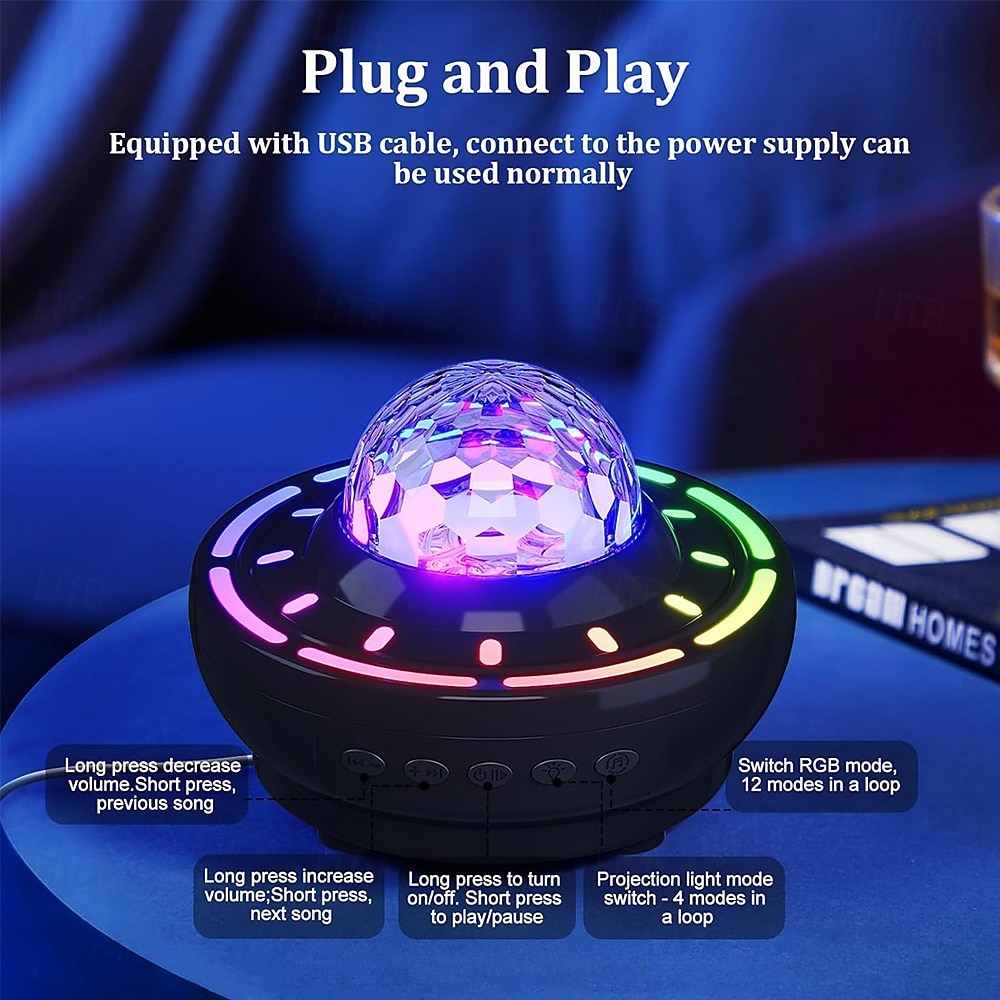 Galaxy Projector for Bedroom 4 Lighting Modes Galaxy Light Projector with Bluetooth Speaker and Remote USB Powered Kids Night Light Projectors for Home Decor Teen Girl Gifts 2025 - $42.99 –P4