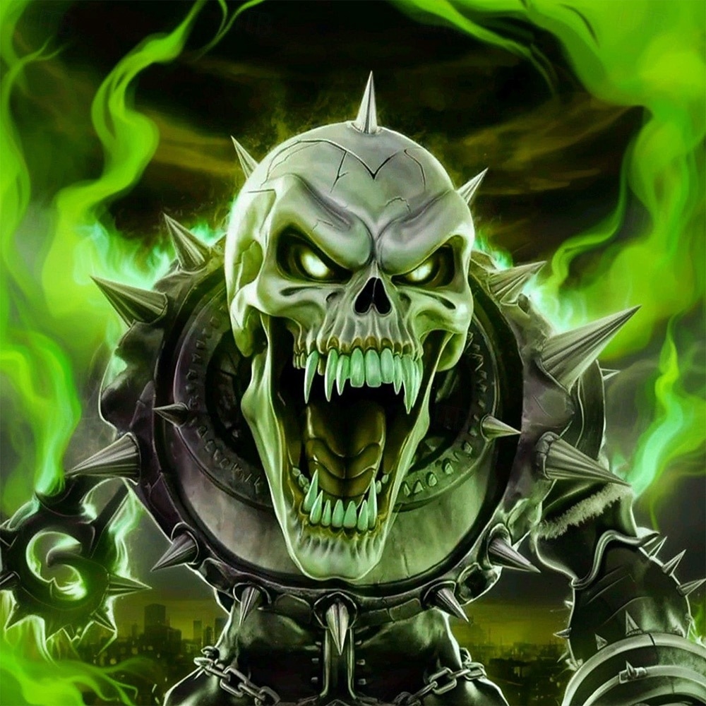 Koszulka z czaszką męska neonowa świecąca koszula z guzikami długie rękawy styl punkowy gothic na świeżym powietrzu wakacyjna letnia wiosenna z kołnierzykiem 3D druk czerwona niebieska zielona 2026 - $27.99 –P4