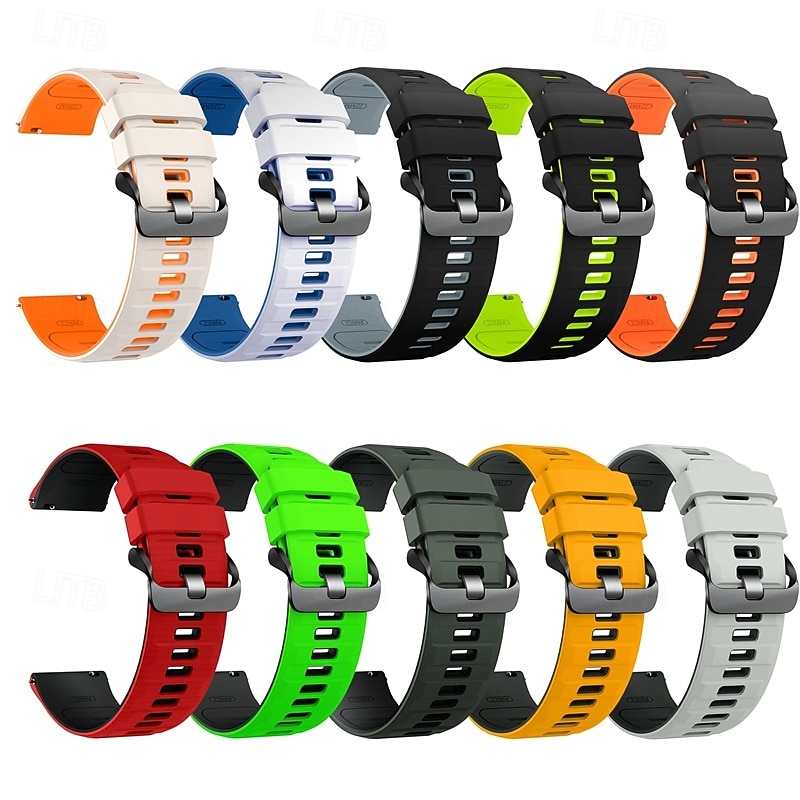 Pulseiras de Relógio para Samsung Galaxy Watch Ultra 47mm, Watch 8 Classic 46mm, Watch 6 Classic 47mm, Watch 5 Pro 45mm, Watch 4 Classic 47mm Aço Inoxidável Silicone Substituição Alça Dois tons de 2025 por $12.99 –P1