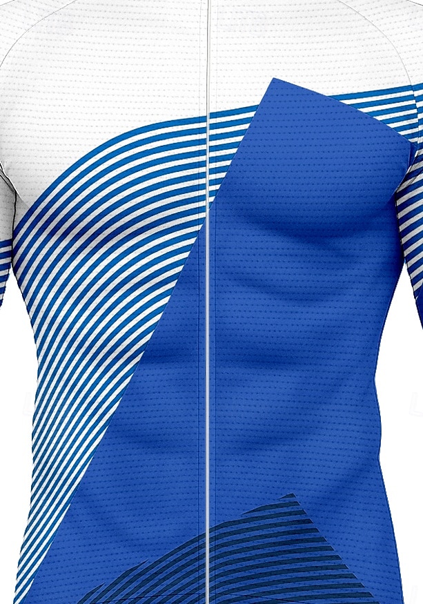 Homme Hauts Maillot de cyclisme Graphique Géométrique manche longue Cyclisme Maillot Top avec 3 poches arrière Soleil Protection solaire Écran solaire Séchage Rapide Des sports Bleu Rouge Orange de 2026 ? $34.99 –P3