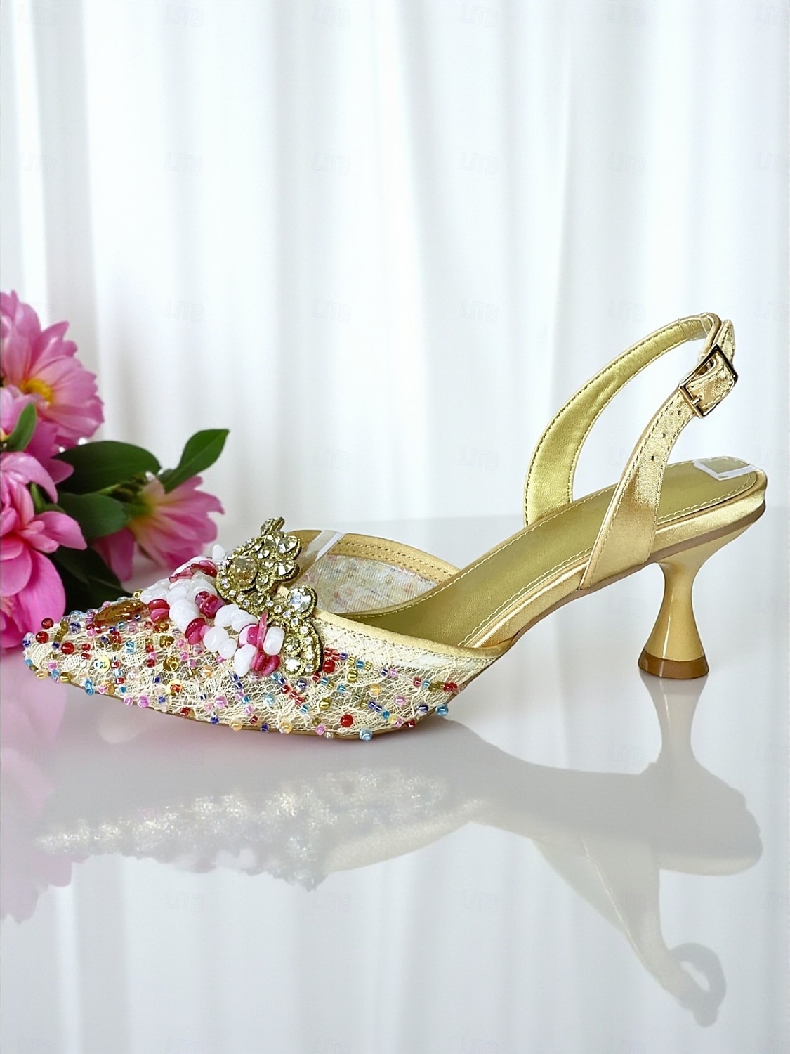 Комплект из женских зеленых туфель на каблуке со стразами и клатча — элегантные туфли с открытой пяткой и сумочка для коктейльной вечеринки или официального случая 2026 - $169.99 –P7