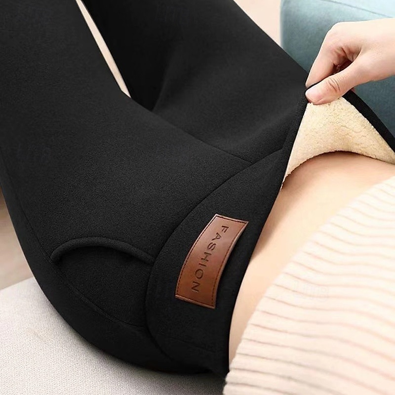 Naisten Sherpa-housut Talvi Lämmin Paksu Leggingsit Fleece-vuoratut Korka vyötärö Kuntosali Urheilu Pilates Alaosat Yhtenäinen väri 1# 2# 3# Talvi Urheilu Urheiluvaatteet 2026 - $17.99 –P10