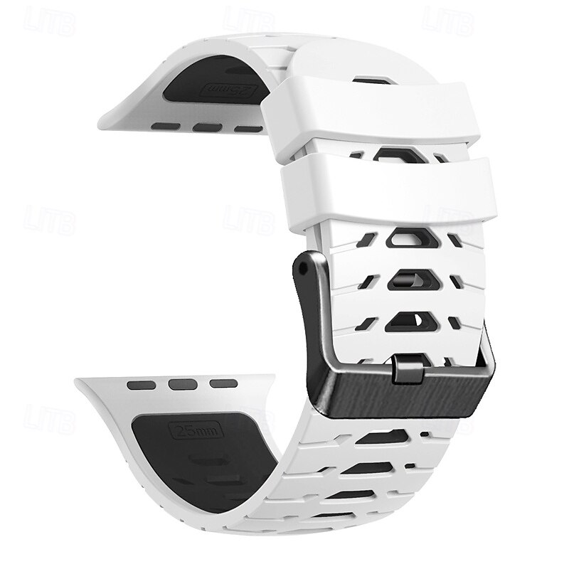 sportszíj, kompatibilis az Apple Watch 42mm 44mm 45mm 49mm-es szíjával, strapabíró, kétszínű fémkapocsos szilikon szíj, csere csuklópánt az iWatch Ultra 2 sorozathoz, 9, 8, 7, SE, 6, 5, 4, SE-hez 2025 - $15.99 –P5