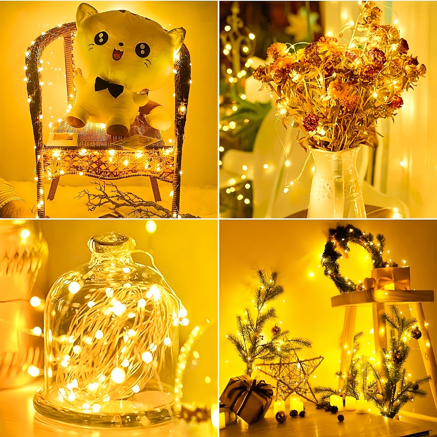 2m Lysslynger 20 LED Varm hvit Hvit Multifarget Kobbertrådlys Halloween Innendørs Fest Batterier drevet 2025 - $9.49 –P6