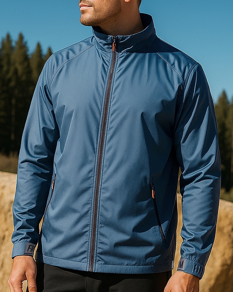 Herren Einfarbig Outdoorjacke Herbst Tasche Langarm Athleisure Sonnenschutz Leicht Laufen Training Outdoor Weiß Blau Grau Sportbekleidung Sportkleidung 2026 - $15.99 –P3