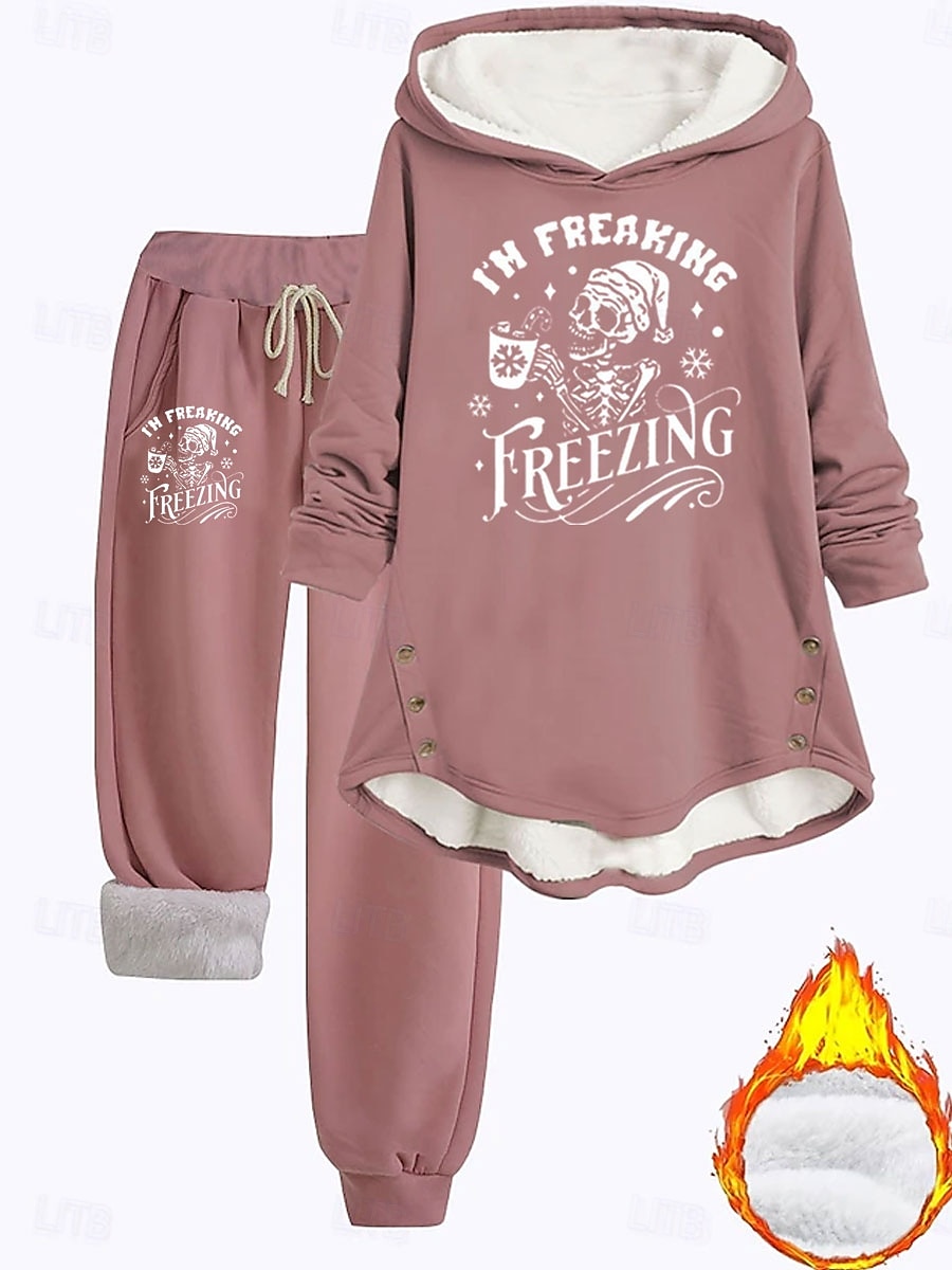Mulheres Diário Moletom Manga Longa Com Capuz Gráfico Letra Com Cordão Imprimir Casual Diário Rosa Azul Cinzento Outono Ajuste Largo de 2025 por $44.99 –P3