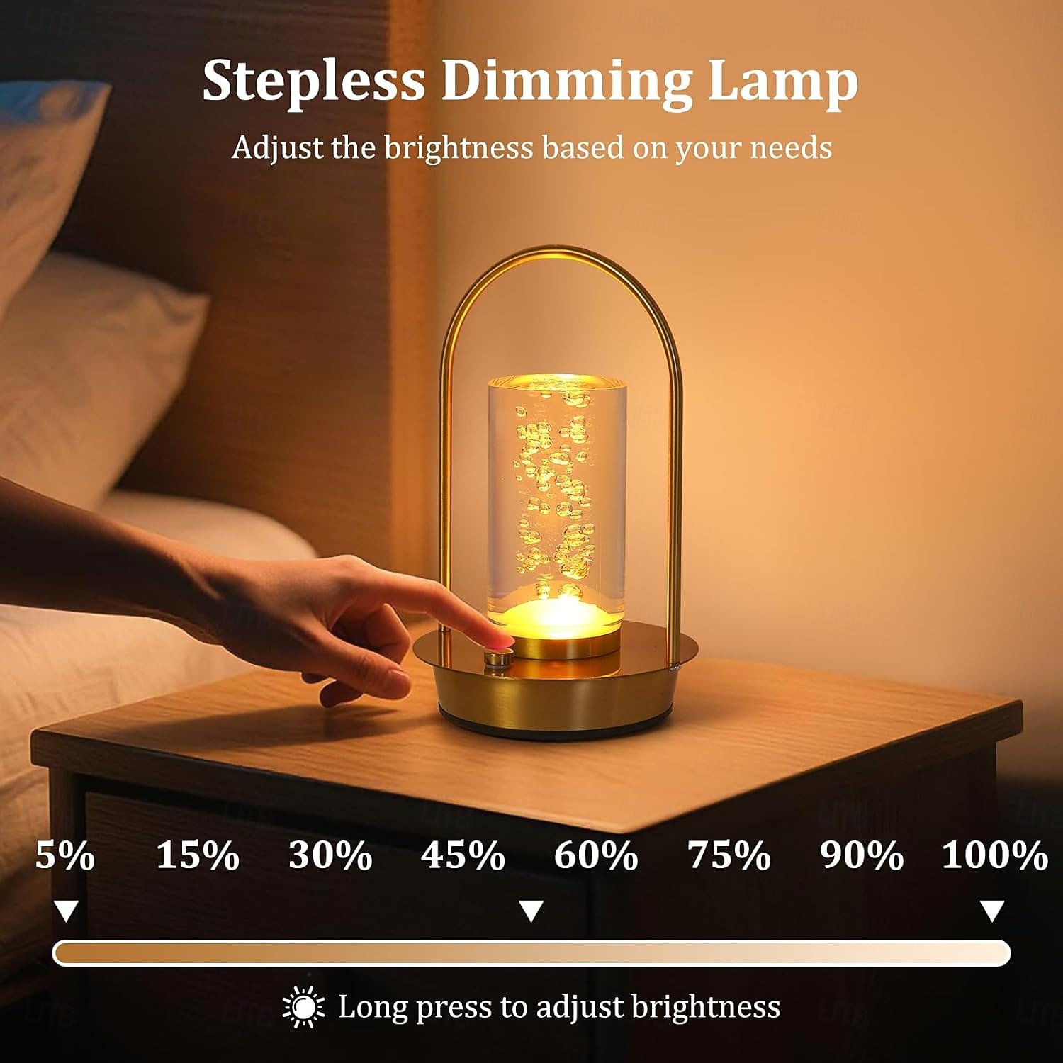 Lampe de table portable en métal pour extérieur et intérieur, 3 couleurs, sans fil, rechargeable, à intensité variable, alimentée par batterie, petite lampe de bureau, lanterne pour patio, chambre, de 2025 ? $20.99 –P6